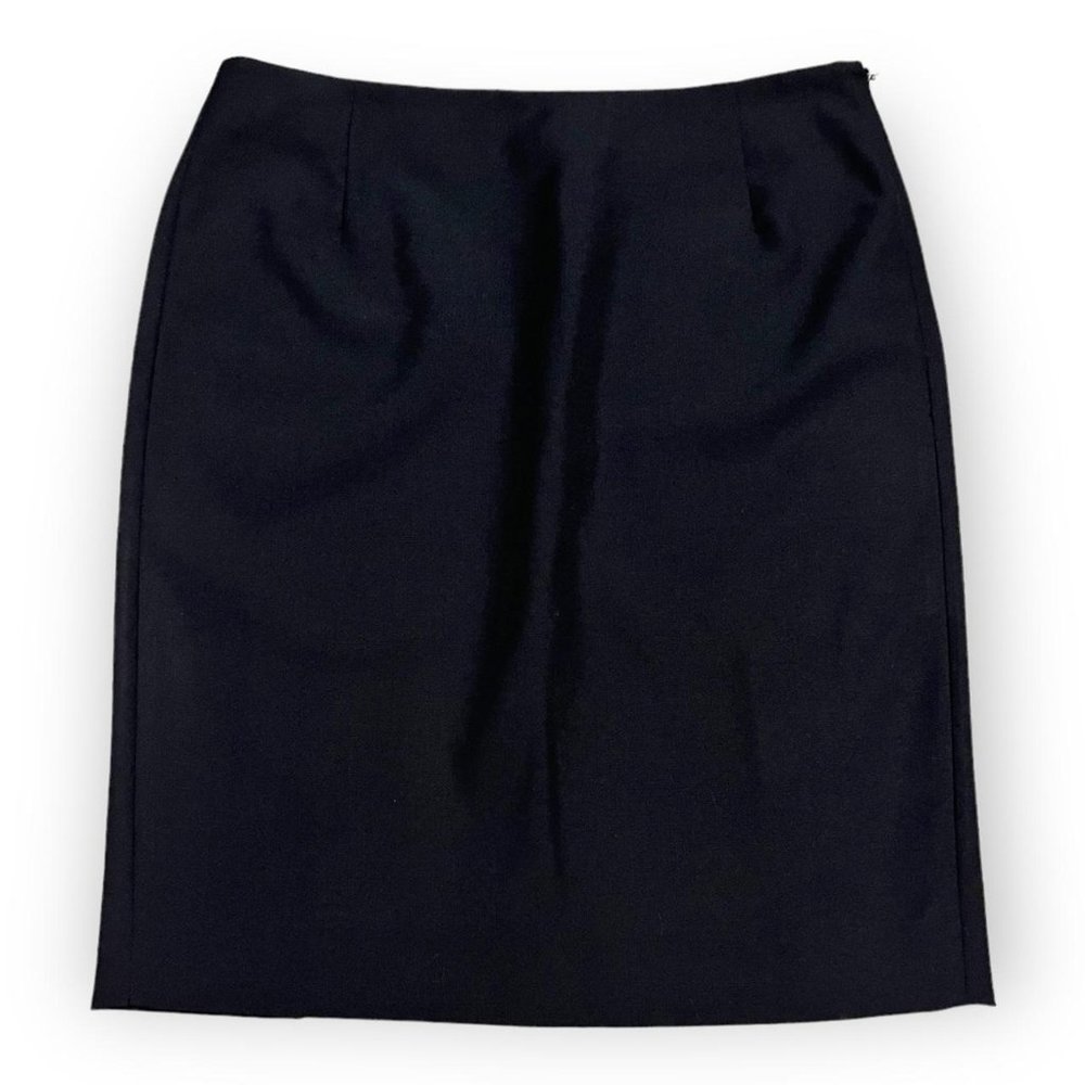 Balenciaga Paris Wool Luxury Designer Knee Length Skirt - Womens 6 / Medium